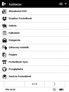 Pocketbook 625 Basic Touch 2 aplikacje