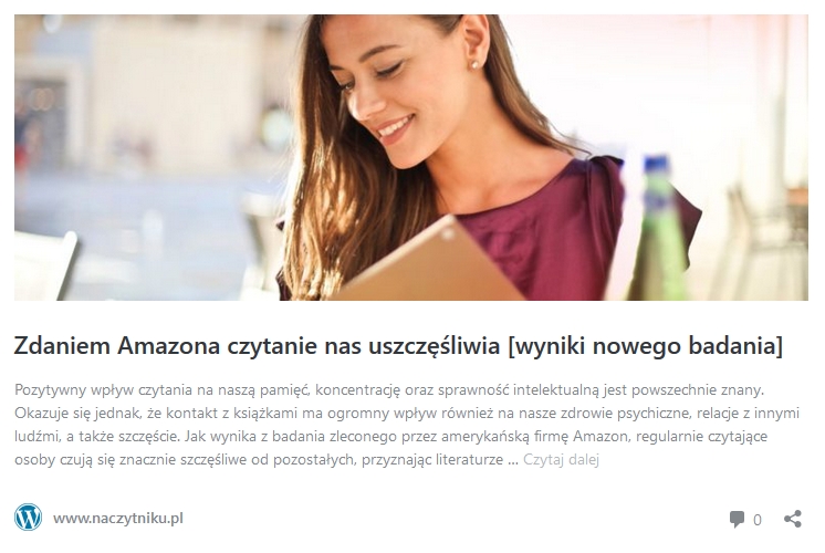 Z najnowszego raportu Amazona wynika, że czytanie uszczęśliwia