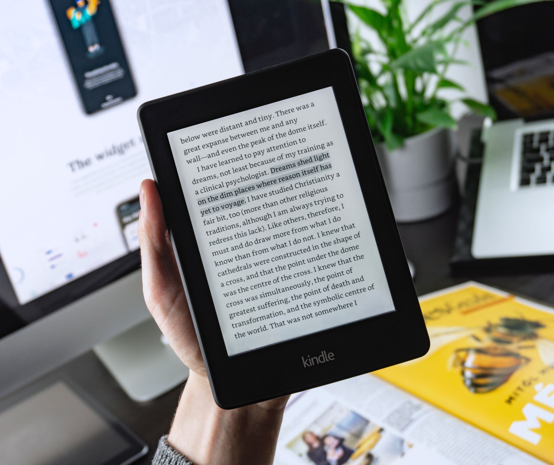 przydatna funkcja podkreślania tekstu ebooków na kindle