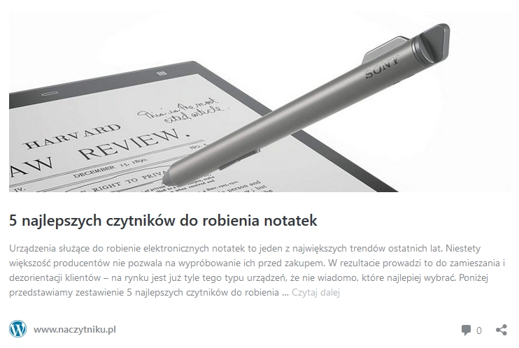 czytniki do robienia notatek - odnośnik