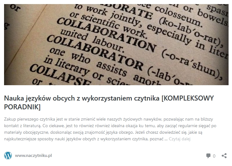 Nauka języków z wykorzystaniem czytnika ebooków