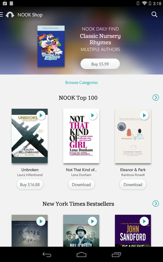 Aplikacja Nook - audiobooki na iPadzie i iPhonie