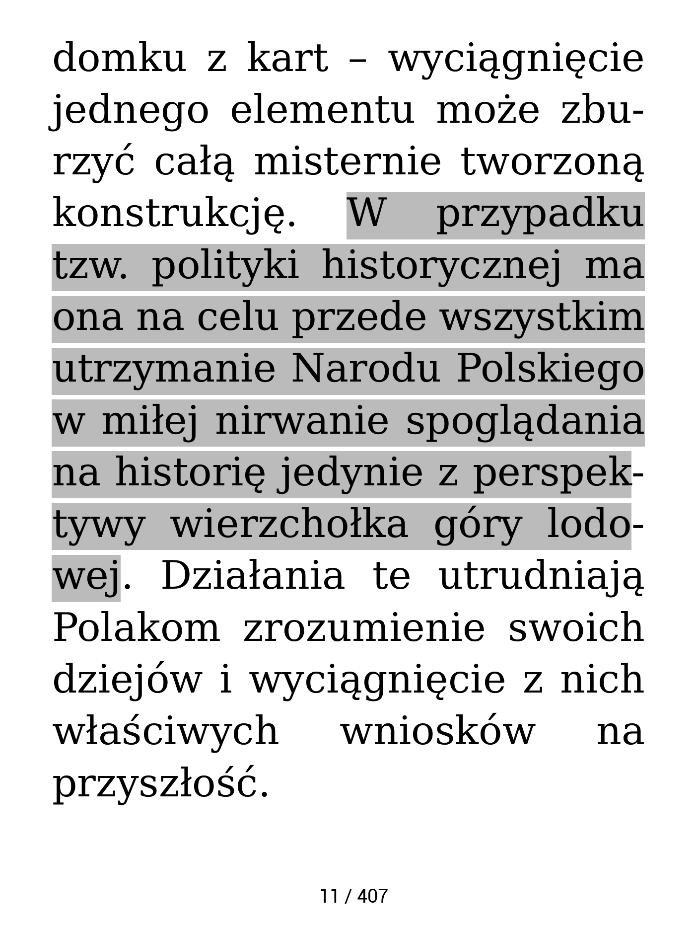 Podkreślanie fragmentów książek EPUB