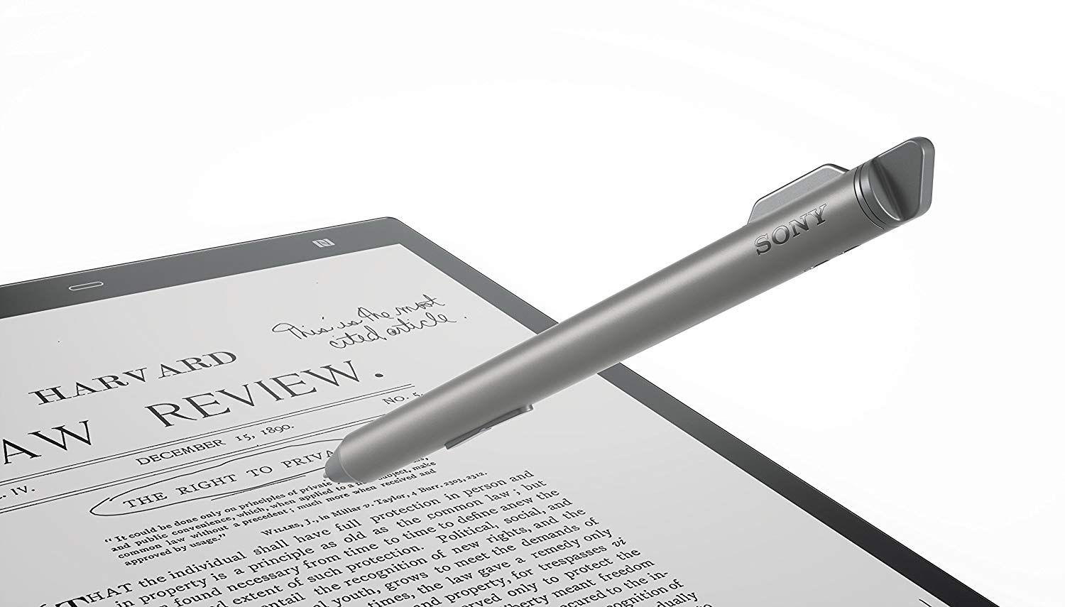 Sony Digital Paper świetnie sprawdza się przy robieniu elektronicznych notatek