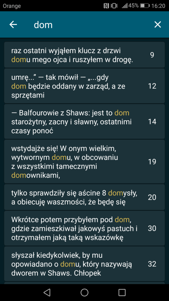 Wyszukiwarka słów i fraz w treści ebooków