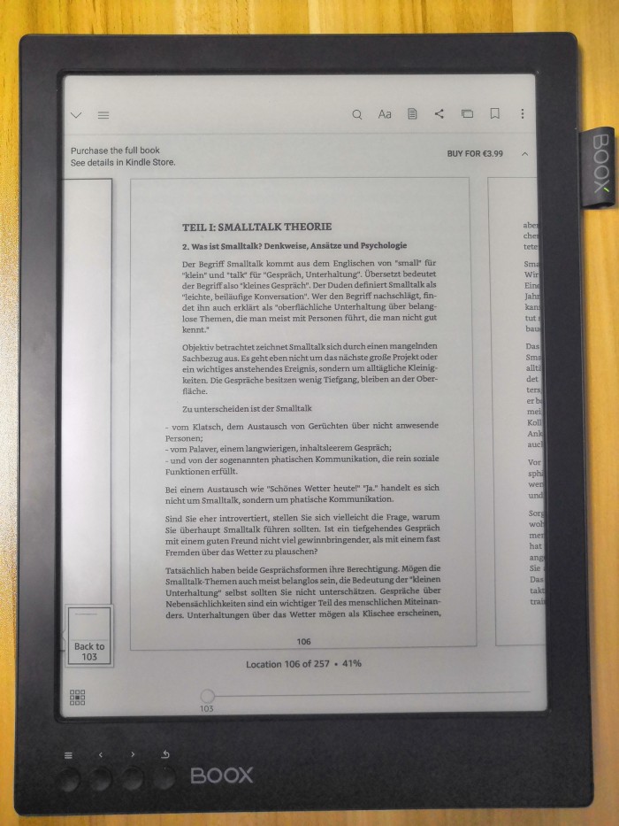 Obsługa aplikacji Amazon Kindle na czytniku ebook Onyx