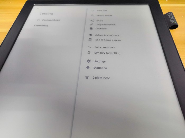 Obsługa Evernote na czytniku ebook Onyx