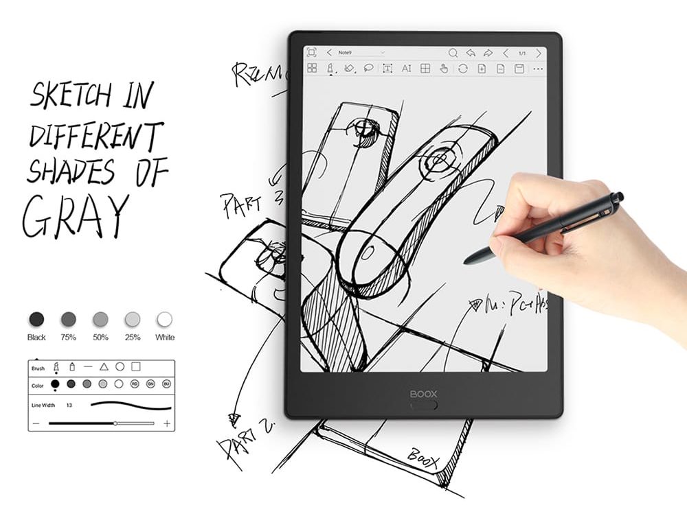 Rysowanie na Onyx Boox Note 2