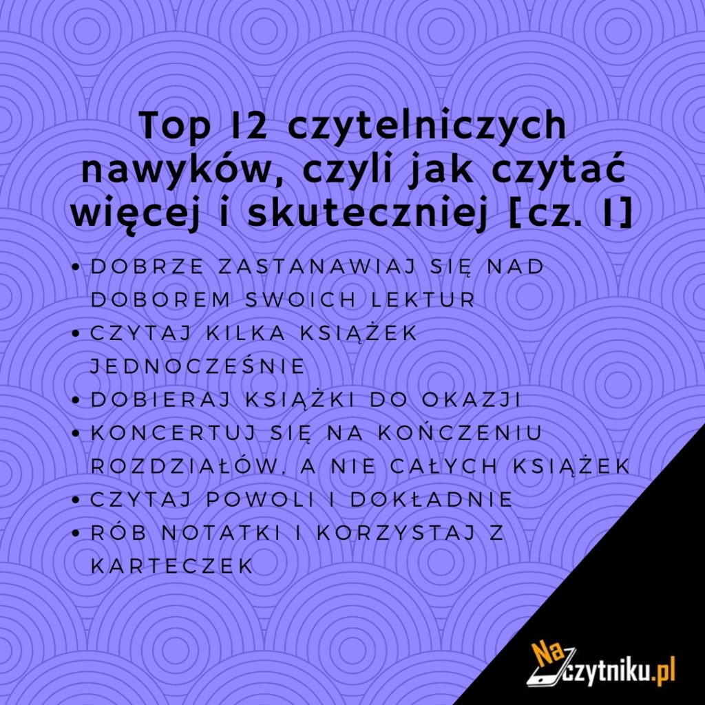 Top 12 czytelniczych nawyków