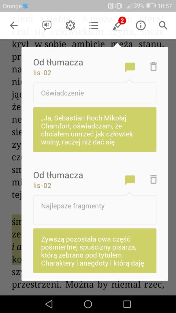 Podgląd komentarzy