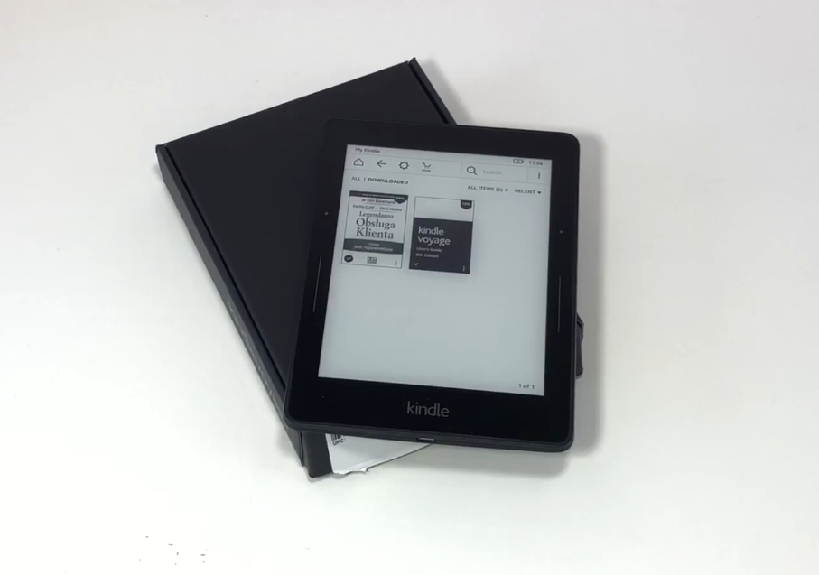 Kindle Voyage po wyjęciu z pudełka