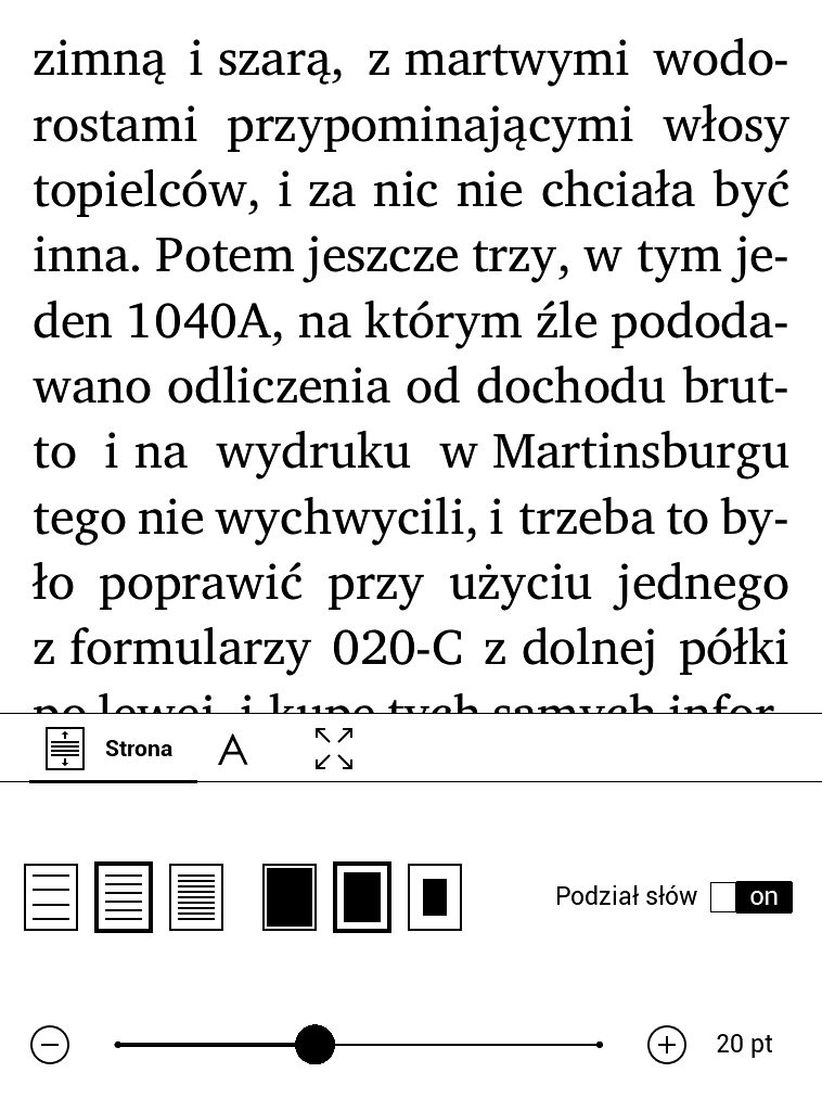 Zmiana wielkości czcionki na czytniku PocketBook