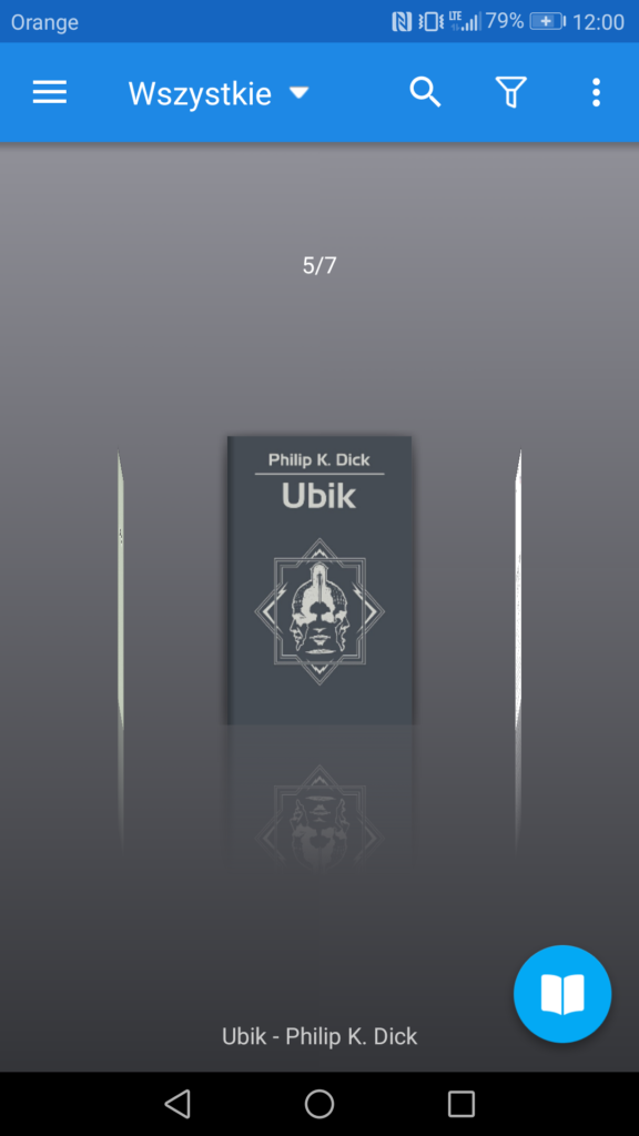 Poziomy podgląd ebooków w aplikacji Moon+ Reader