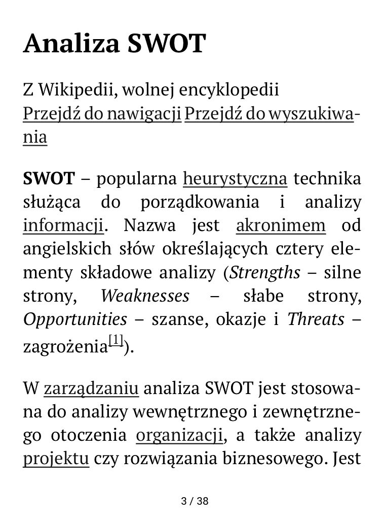 Pogląd wygenerowanego ebooka z artykułów na Wikipedii w programie Calibre