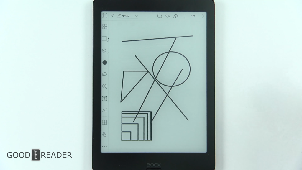 Kształty geometryczne na czytniku Onyx Boox Nova 2