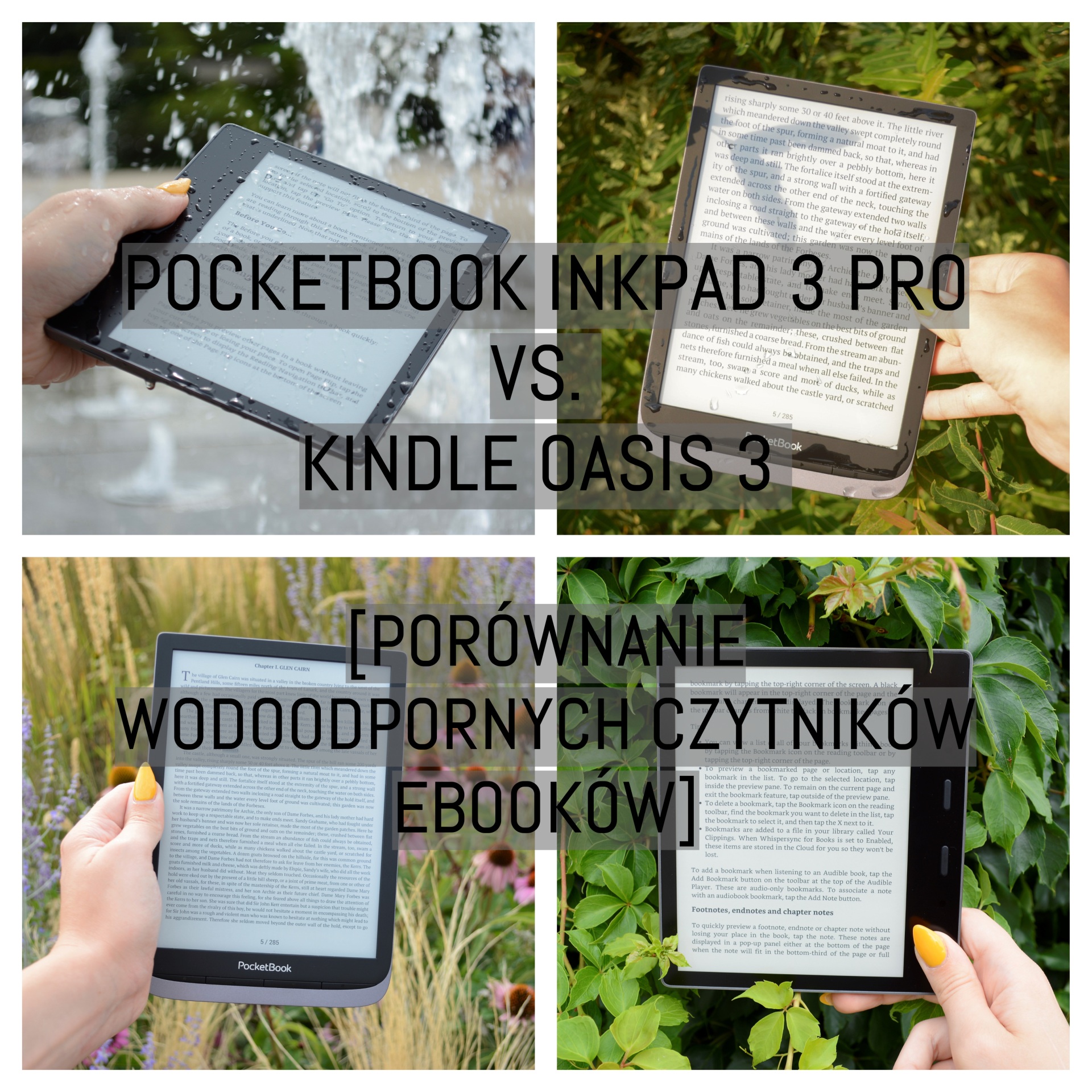 PocketBook InkPad 3 Pro vs. Kindle Oasis 3 [PORÓWNANIE WODOODPORNYCH ...