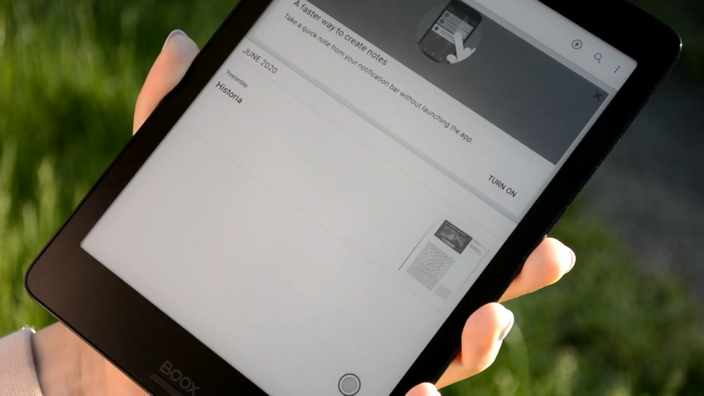 Aplikacja Evernote na czytniku Onyx Boox