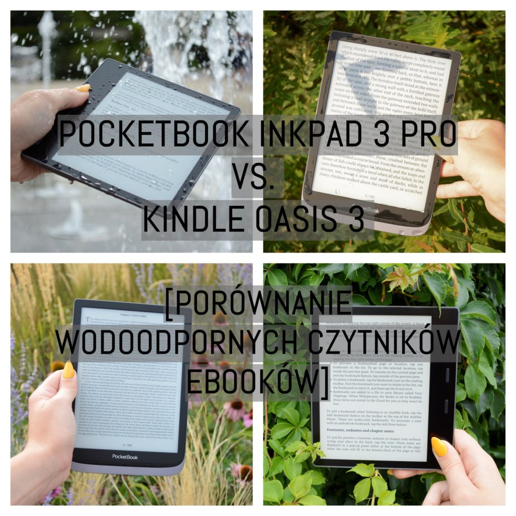 PocketBook InkPad 3 Pro vs. Kindle Oasis 3 [PORÓWNANIE WODOODPORNYCH CZYTNIKÓW EBOOKÓW