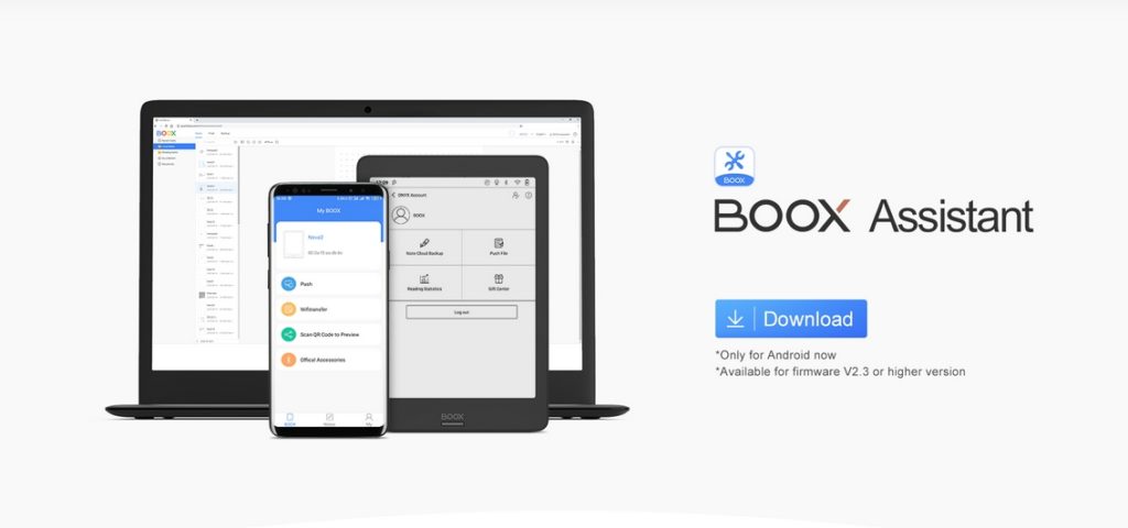 Bezprzewodowe przesyłanie ebooków za pomocą Boox Assistant
