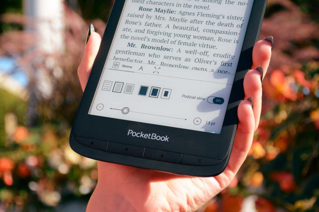 Regulacja wyświetlania tekstu na PocketBooku Touch Lux 5