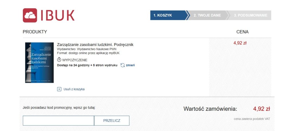 Wypożyczanie ebooka w serwisie IBUK