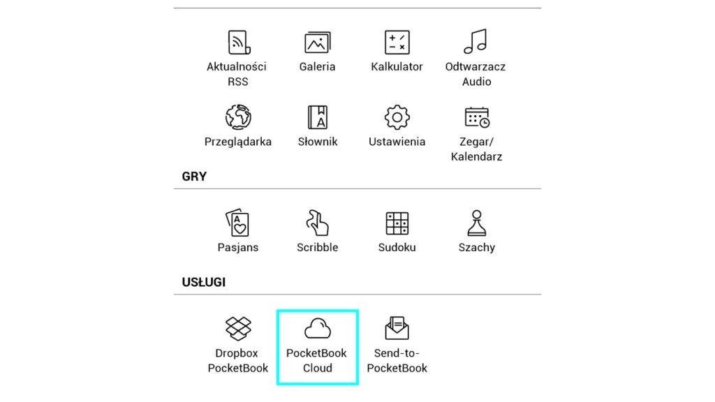 Ikona PocketBook Cloud w aplikacjach