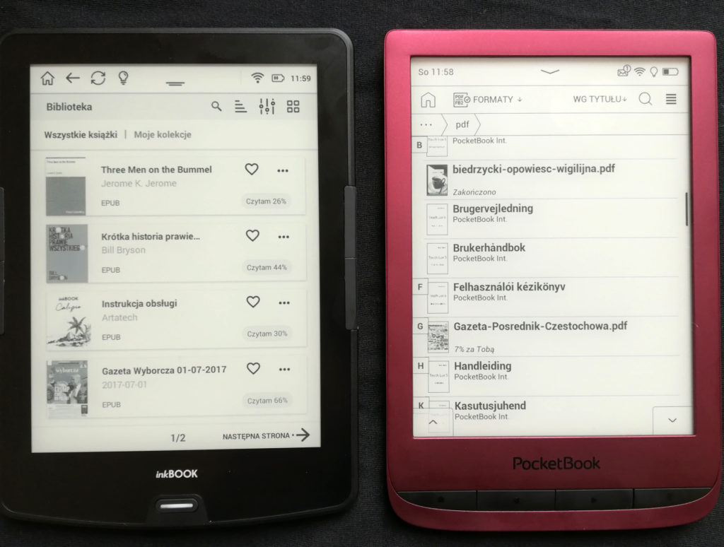 Biblioteka ebooków na InkBOOKu Calypso i PocketBooku Touch Lux 5