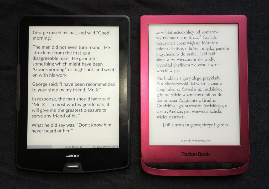 Czytanie ebooków na InkBOOKu Calypso i PocketBooku Touch Lux 5