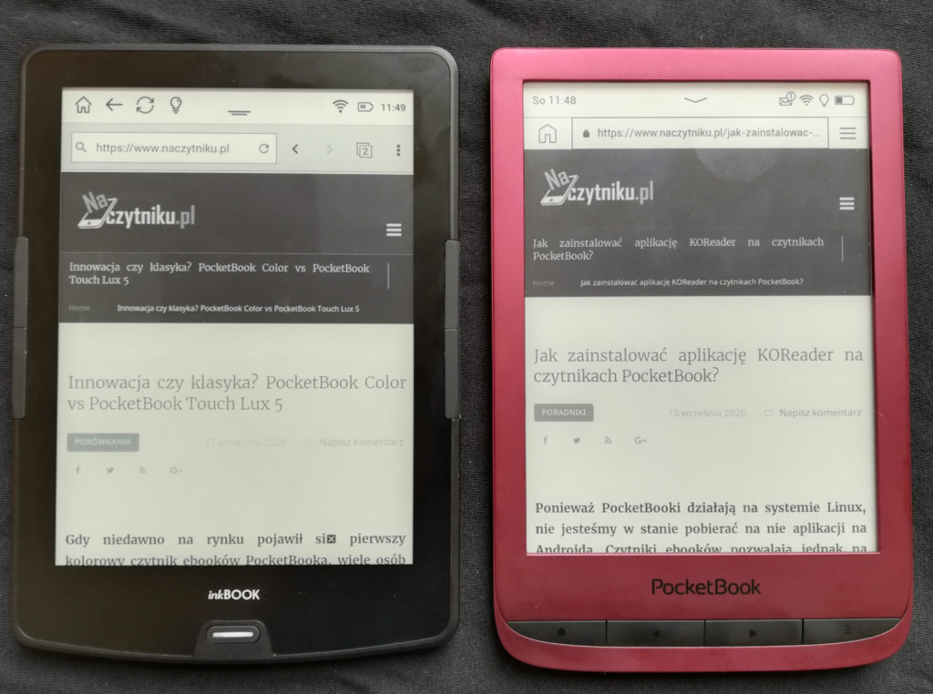 Przeglądarka internetowa na InkBOOKu Calypso i PocketBooku Touch Lux 5