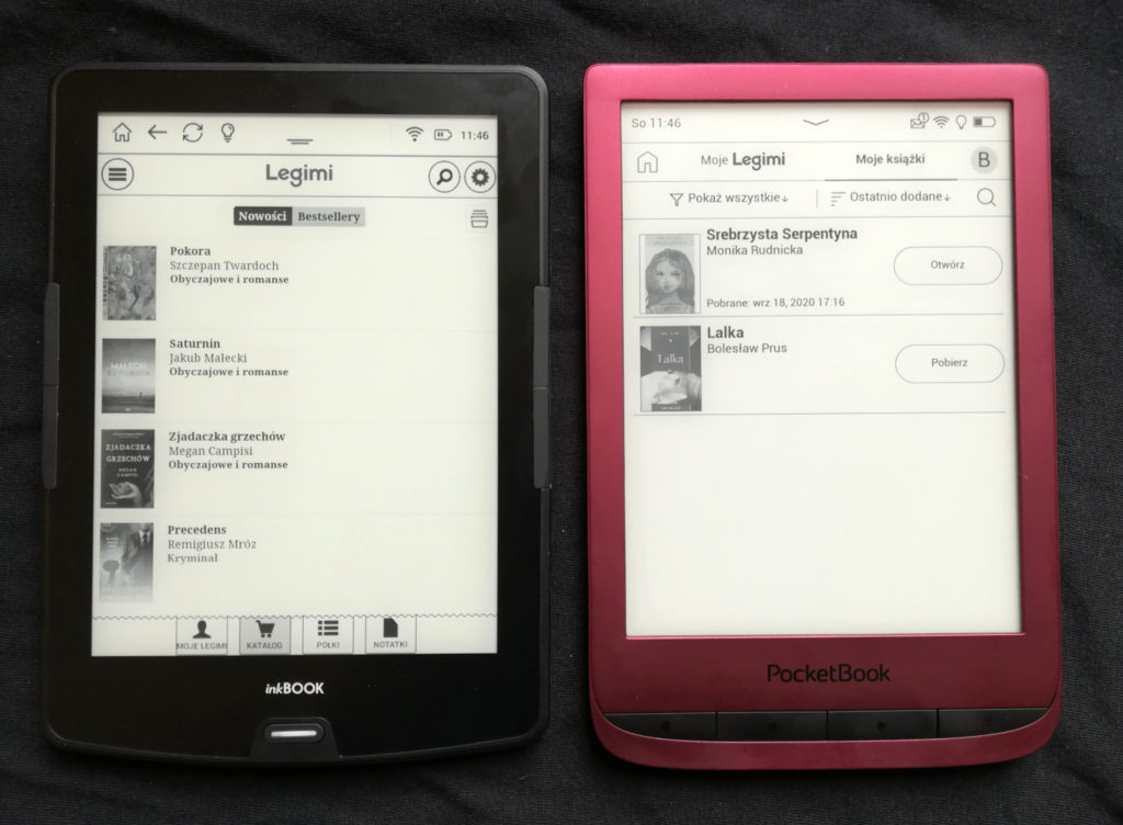 Obsługa Legimi na InkBOOKu Calypso i PocketBooku Touch Lux 5