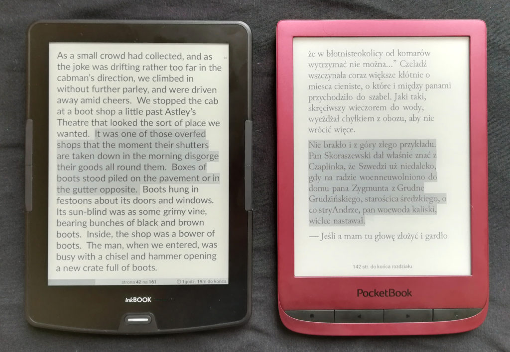 Podkreślanie tekstu na InkBOOKu Calypso i PocketBooku Touch Lux 5