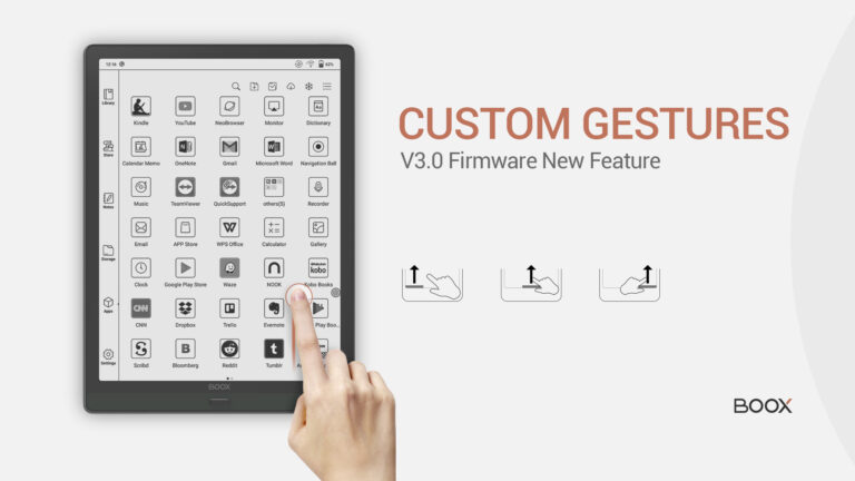 Jak korzystać z gestów na czytnikach Onyx Boox? [poradnik]