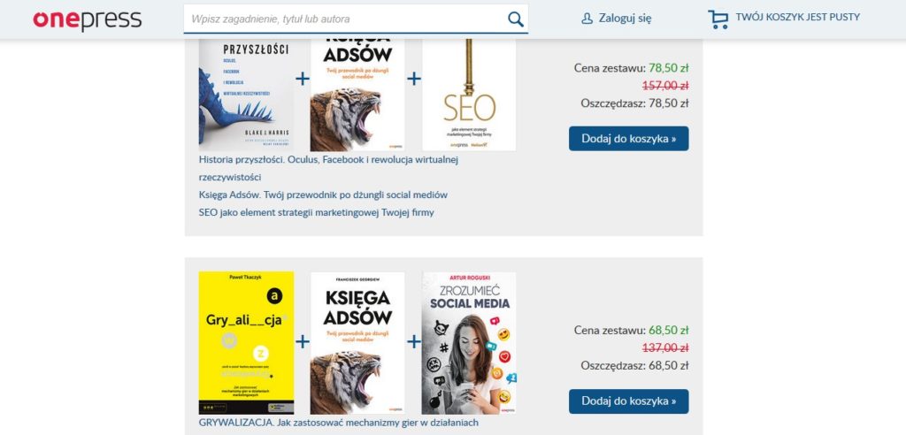 Zestawy ebooków w księgarni Onepress