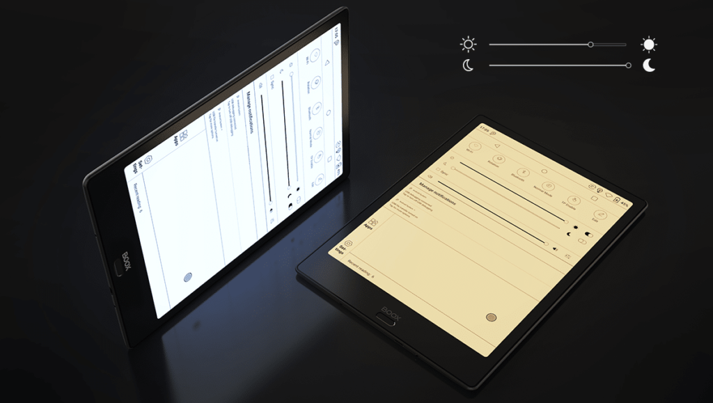Podświetlenie ekranu na czytniku Onyx Boox Note 2