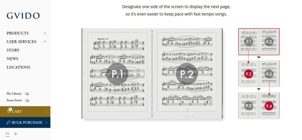 Elektroniczny czytnik nut Gvido Dual Screen Sheet Music Reader