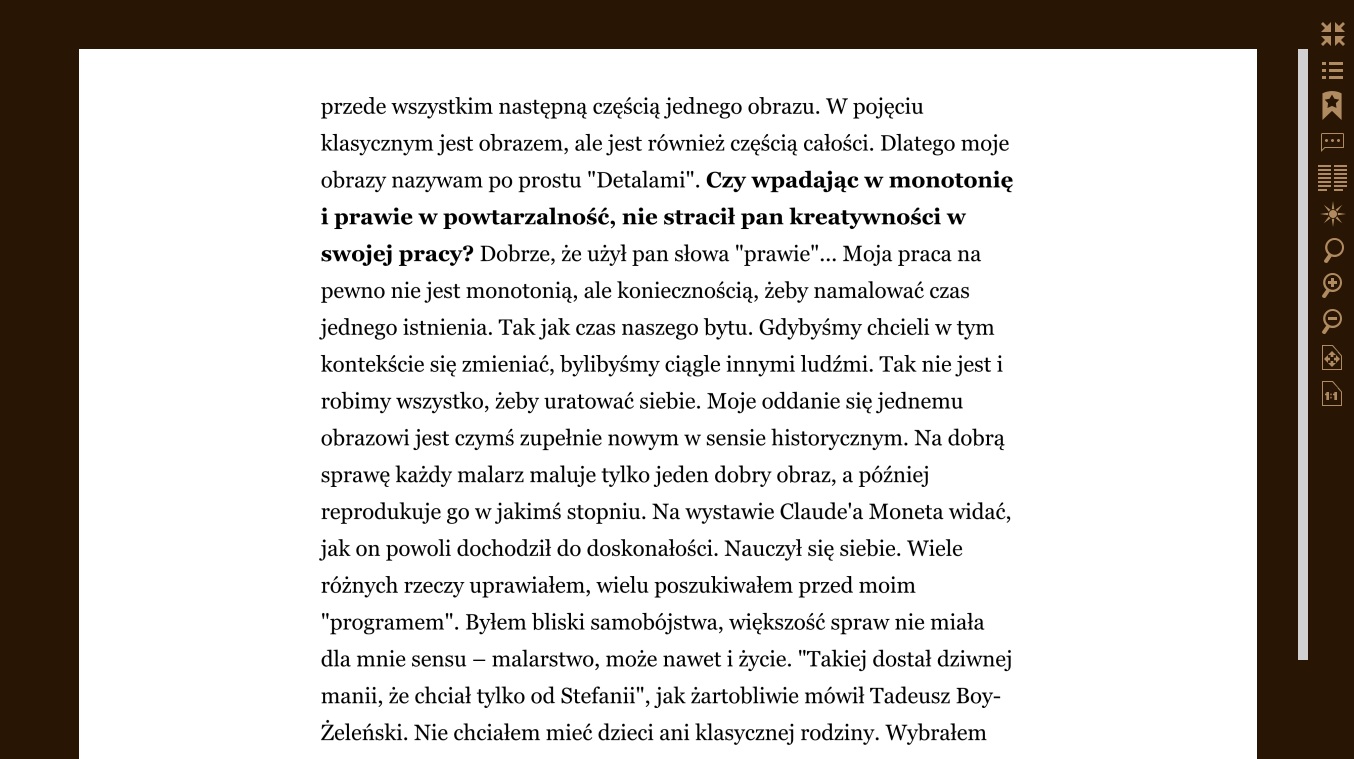Minimalistyczna aplikacja do czytania ebooków na komputerze (test