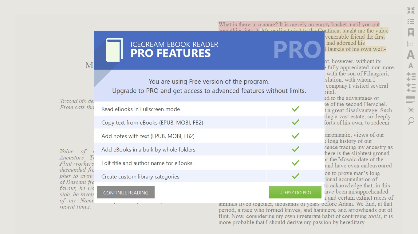 Minimalistyczna aplikacja do czytania ebooków na komputerze (test