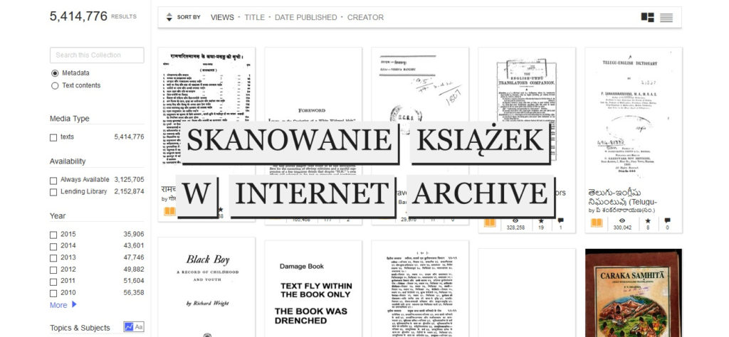 Zeskanowane książki w Internet Archive