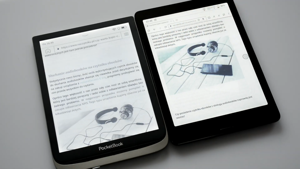 Przeglądanie Internetu na czytnikach PocketBook InkPad Color i Onyx Boox Nova 3