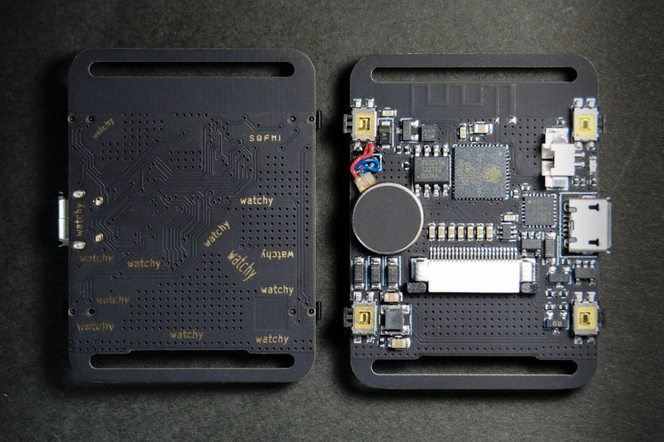 Konstrukcja zegarka Watchy (płytka PCB)