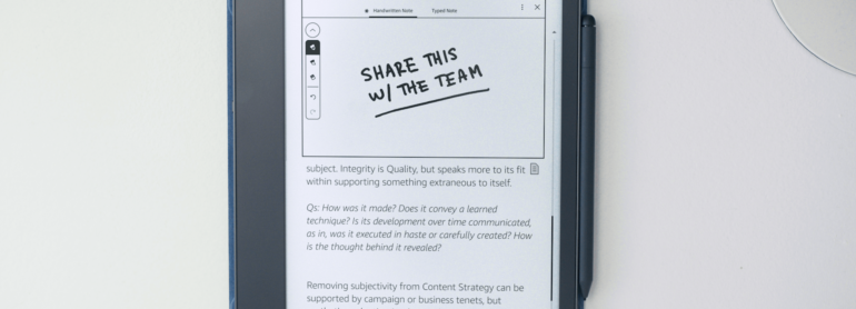 Kindle Scribe z aplikacją sticky notes