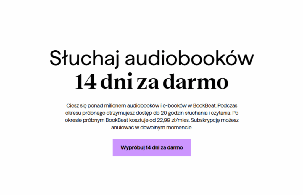 BookBeat 14 dni za darmo
