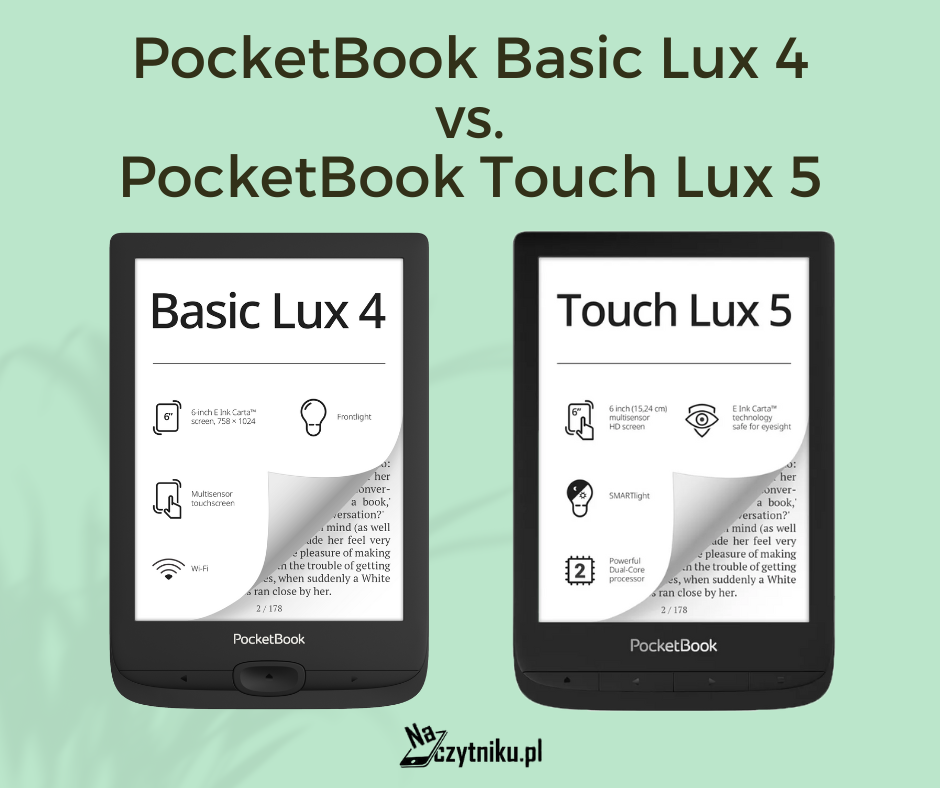 PocketBook Basic Lux 4 vs. Touch Lux 5