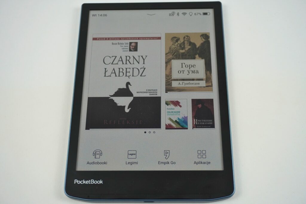 Czytnik do ebooków PocketBook InkPad Color 3, menu główne