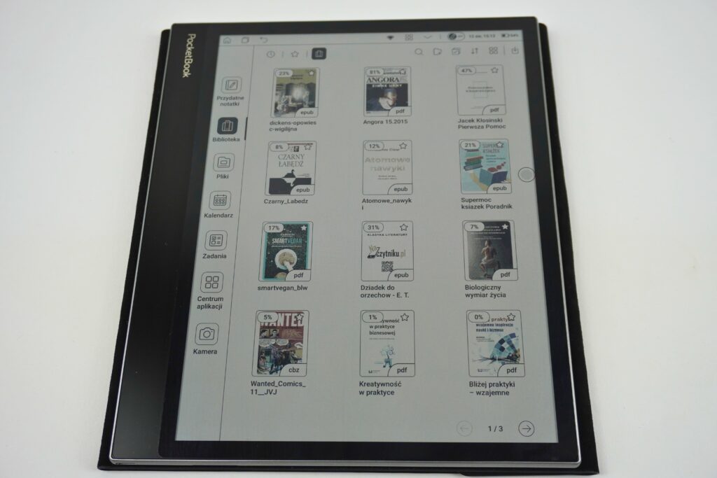 Czytnik ebook PocketBook InkPad Eo, menu główne 