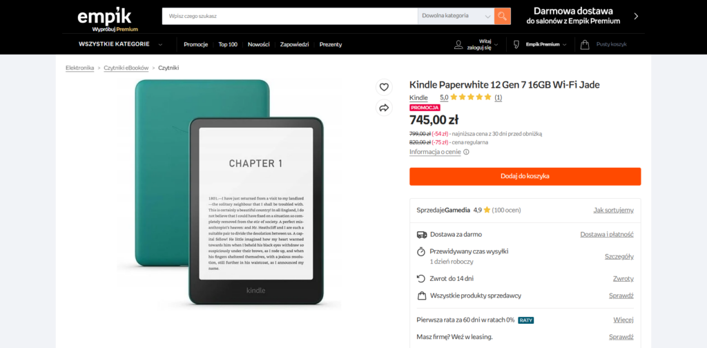 Promocja na Jesień na stronie empik.com