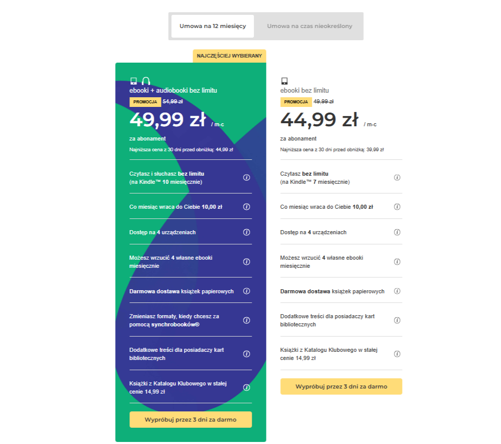 Oferta abonamentu Legimi 