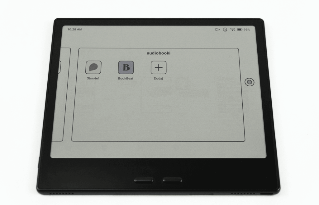 Aplikacje Storytel oraz BookBeat na czytniku Onyx Boox Go Color 7 Gen 2