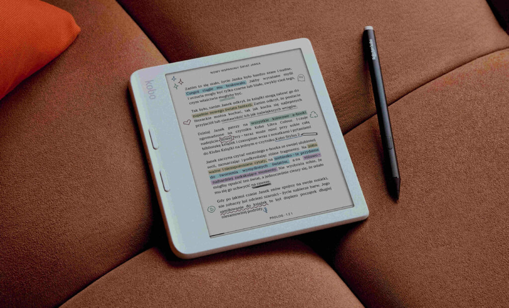 Czytnik e-book Kobo z funkcją notowania rysikiem
