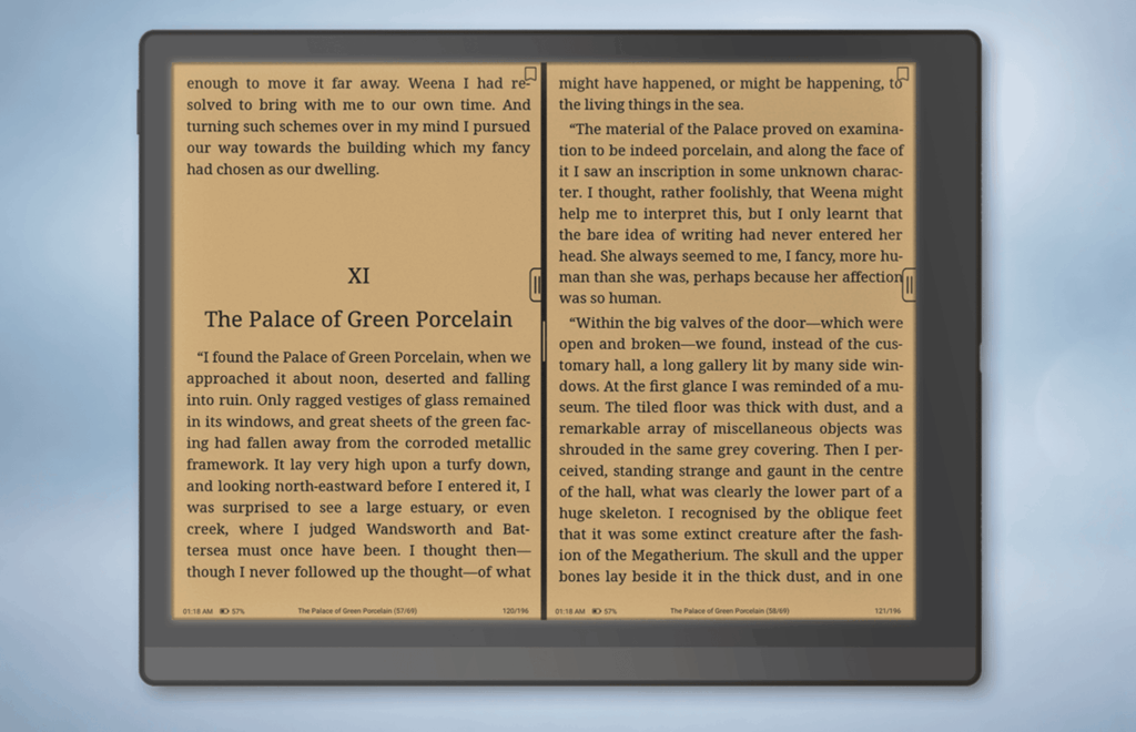 podświetlenie w czytniku Boox Go 10,3